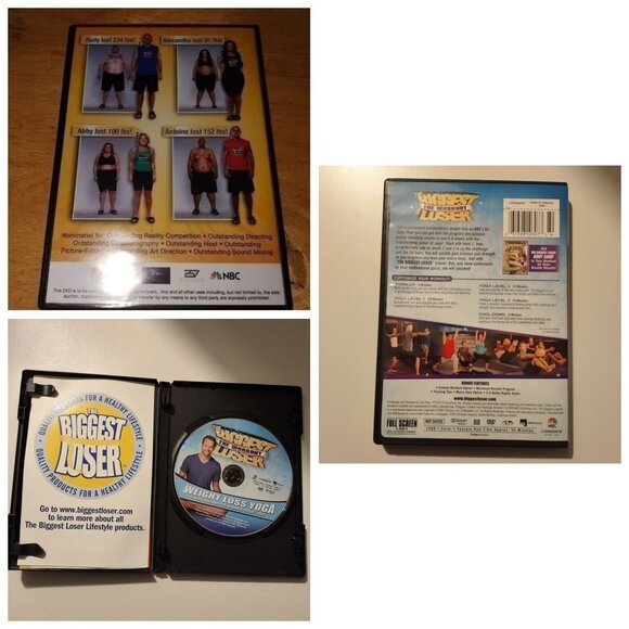 The Biggest Loser Weight Loss Yoga DVD'S-LIKE NEW-SET OF 2 - Picture 2 of 7
